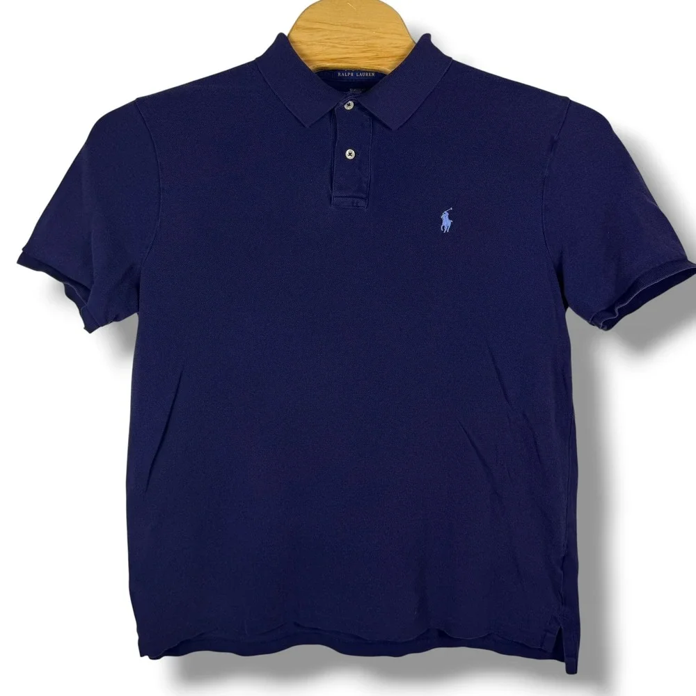 Polo Ralph Lauren Polo Shirt Mens L Olive Green Classic Pique Cotton Pony Prep